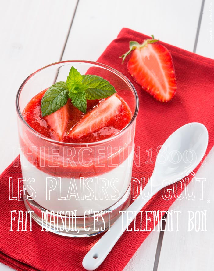 Recette facile Panna Cotta avec agar agar - vanille et fruits rouges