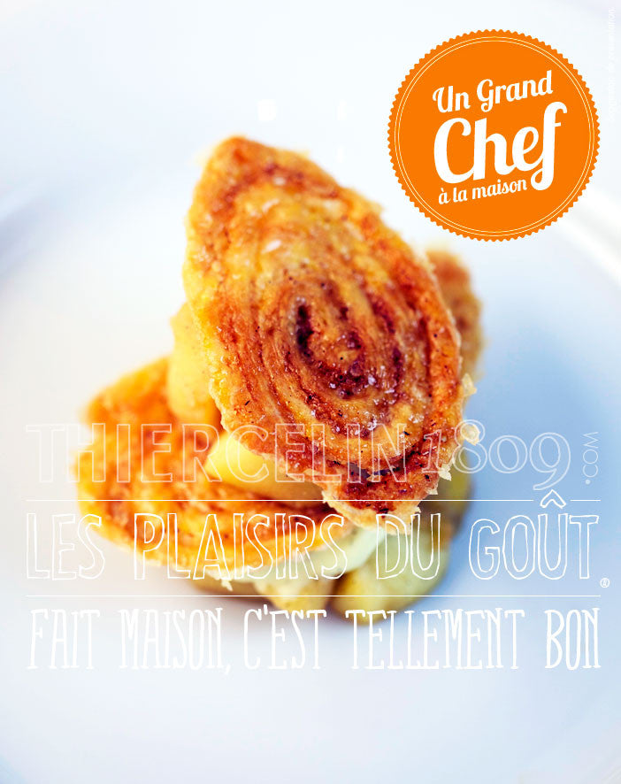 MILLE FEUILLE D’ARLETTE, Pommes caramélisées, crème vanille fait maison