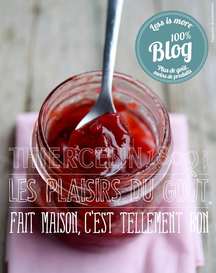 CONFITURE AUX FRAISES ET RHUBARBE, parfumée à la vanille et au poivre rouge Pondichery fait maison