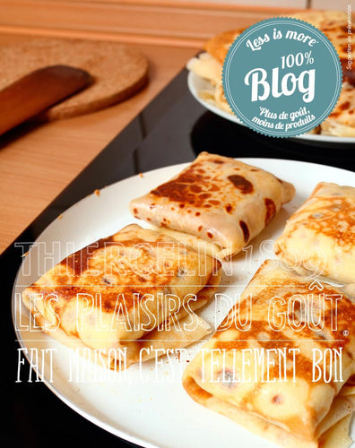 Crêpes à la fondue d'oignons et filet de canette au Pharaon Dukkah® fait maison