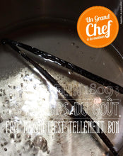 LA CLÉMENTINE, pochée à la vanille, quenelle de sorbet fromage blanc au poivre Timut du Népal fait maison