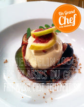 LA FIGUE, confite à la crème de cassis, quenelle de glace à la Vanille Bourbon fait maison