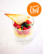 FLORALIE DE FRUITS FRAIS, Brunoise de mangue et Tuile croquante au Yuzu