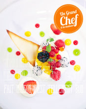 FLORALIE DE FRUITS FRAIS, Brunoise de mangue et Tuile croquante au Yuzu