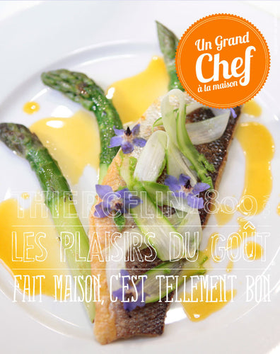 Filet de bar aux agrumes - Belles asperges vertes et beurre cardamome