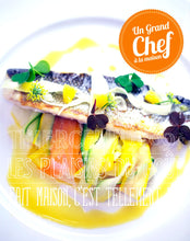 FILET DE BAR, Tagliatelles de légumes et beurre d'agrumes à la cardamome verte fait maison