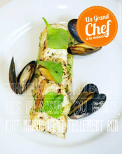Lotte rôtie aux algues, écrasée de pommes de terre et moule marinières - chef Julien Marsaud