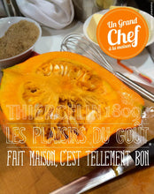 VELOUTÉ DE COURGE, Sot-l'y-laisse, œufs de caille et quenelle de crème montée au Pharaon Dukkah®