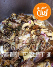 LA PINTADE rôtie, purée de panais, cuisses roulées aux champignons