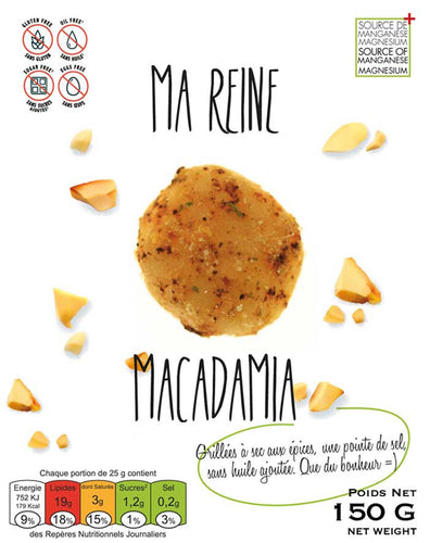MA REINE MACADAMIA, noix de macadamia, calibre extra toastées et aromatisées au naturel
