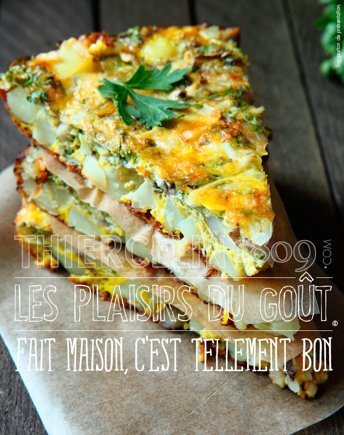 TORTILLA AUX HERBES recette facile fait maison - truc et astuce de chef