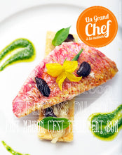 FILET DE ROUGET, Tarte fine aux oignons confits et son Pesto Maison fait maison